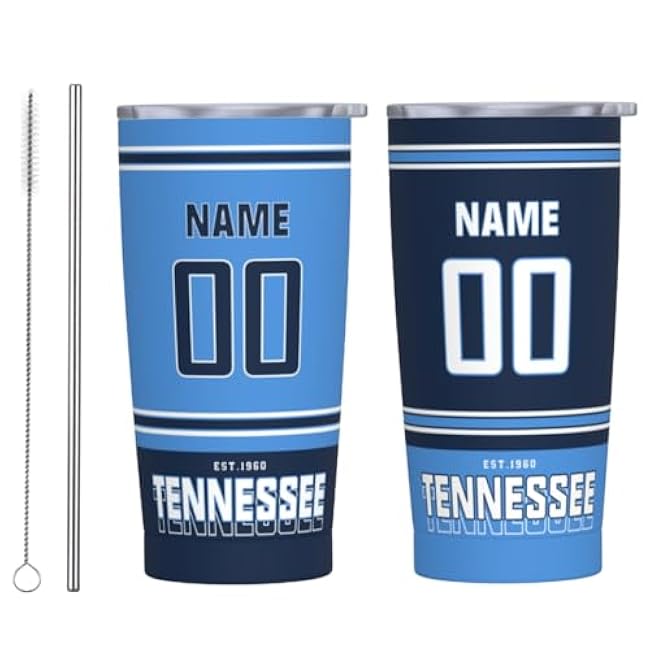 Green Bay Customize 20oz stainless steel Cup and Straw, Gifts for Men Women, Stainless Steel Vacuum Insulated Flip Straw Spill Proof Travel Mug Cup