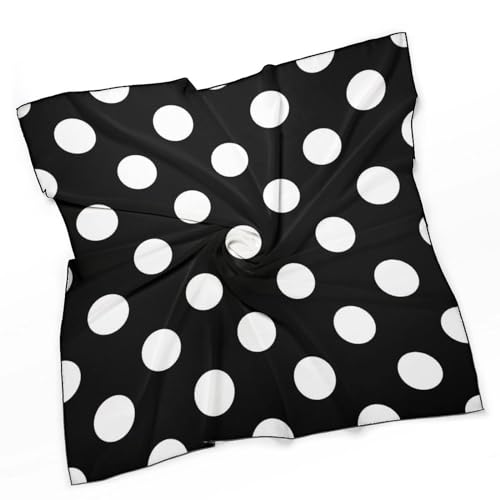 Big Polka Dot Pattern Large Square Head Scarves Silk Scarf for Women Wrap Neck Scarf Lightweight Bandana3