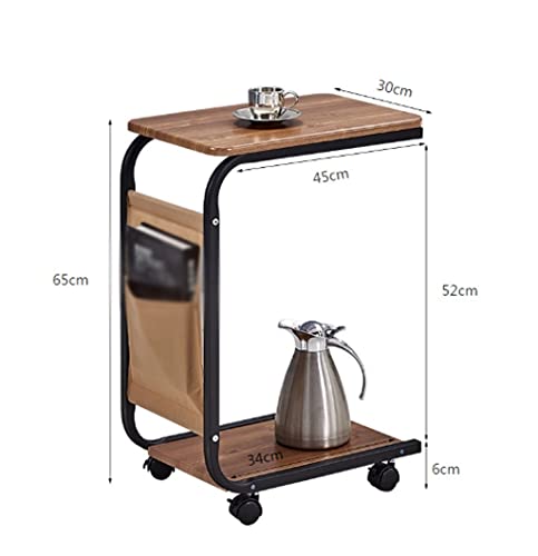 Table carrée sur roulettes pour éviter le désordre sur votre table basse - 4
