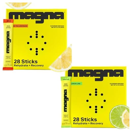 MAGNA Electrolytes Powder Drink Mix Bundle – Tea Lemonade & Lemon Lime Flavors, 56 Servings | Hydration, Energy & Focus Support with Magnesium L-Threonate, Sodium, Potassium, Vitamin D, B6 & B12