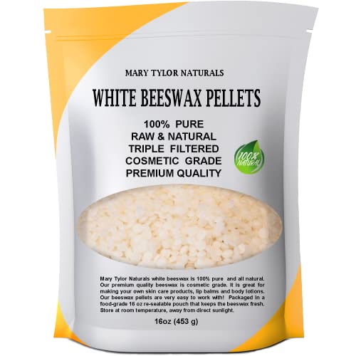 Mary Tylor Naturals OWB-1-LB-AE White Beeswax Pellets (1Lb) 100% Pure And Natural, Premium Quality, Cosmetic Grade thumb #1