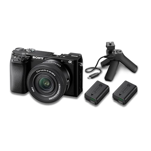 Sony a6100 Mirrorless Camera with 16-50mm f/3.5-5.6 II Lens and Shooting Grip Kit
