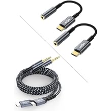 LERTOSEN USB Type C to 3.5mm Female Headphone Jack Adapter 2 Pack+ USB C to 3.5mm Audio Aux Jack Cable 2 Pack Bundle