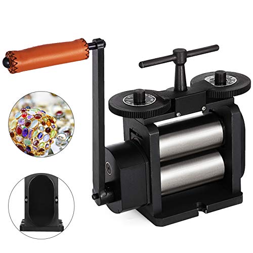 Mophorn Jewelry Rolling Mill Flat Rolling Mill 110mm Wide 55mm Diameter Rollers Manual