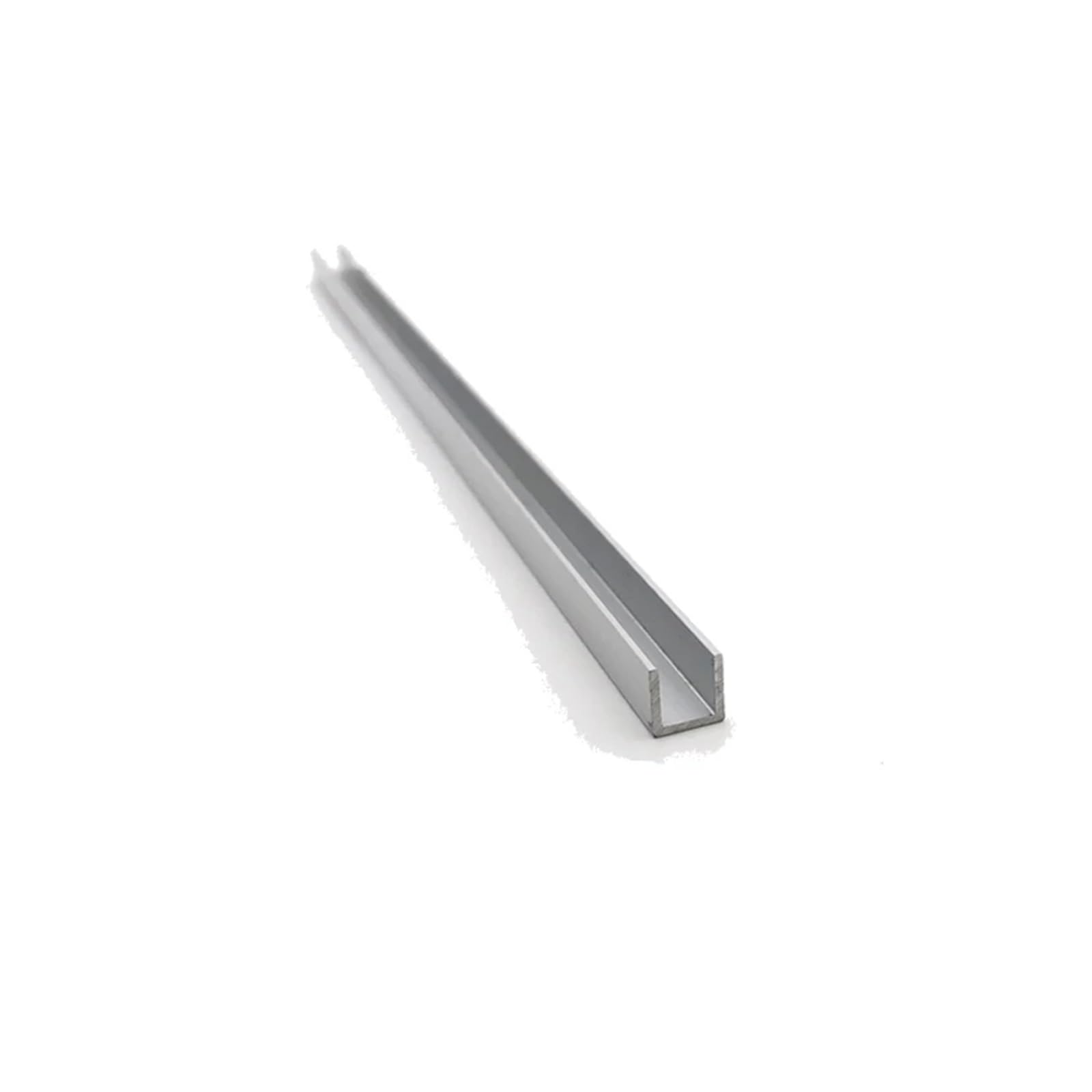 Aluminium En Forme De U Profilé en U aluminium, largeur extérieure 4 mm, 5, 6, 7, alliage d'aluminium, bord recouvert de verre(10x5x1mm,Length 50cm x2pcs)