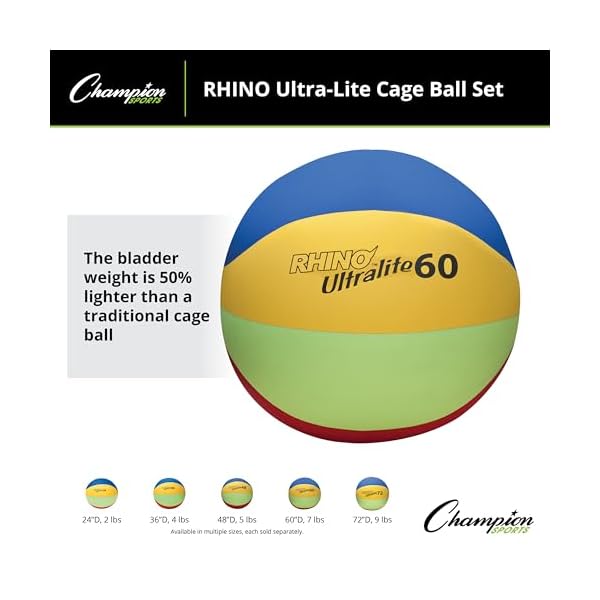 Champion Sports Rhino Lite Cage Ball Set - Image 6