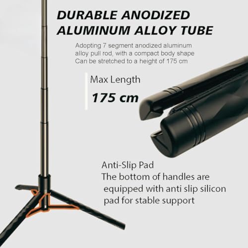Image of EDNITA E28 Selfie Stick Tripod Long 69 inch with 360 Rotating Tripod Stand,Multifunctional Bluetooth Tripod Stand for Smartphones,Cameras,Perfect for Vlogging,Travel & Video & Support Two Phone Clamps
