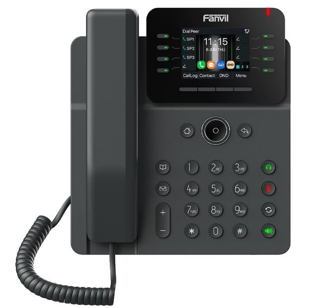 Fanvil V62W   Teléfono IP WiFi, pantalla a color de 6,2 cm, 21 teclas programables, 12 líneas SIP, PoE, Gigabit