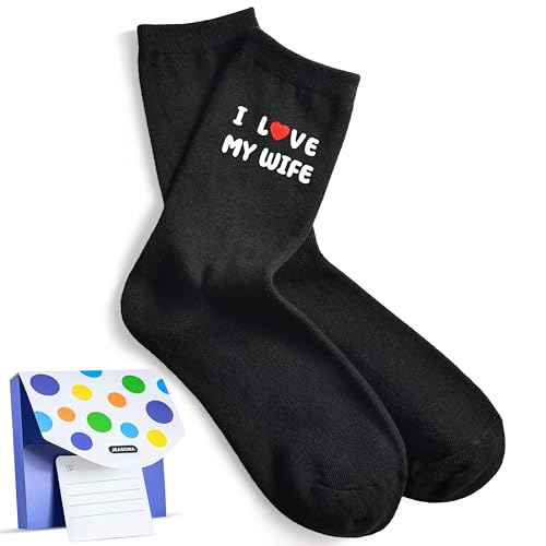 Jeasona Husband Gifts for Men Funny Socks Men 9-11 Christmas Gifts for Him Anniversary Valentines Gifts for Husband Stocking Filler Present from Wife