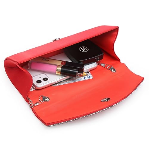 Image of Dasein Women's Rhinestone Evening Clutch Purse, Formal Bag