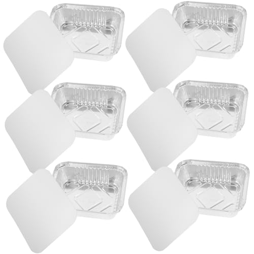 Cajas de aluminio resistentes a altas temperaturas, moldes rectangulares estables con tapa 2