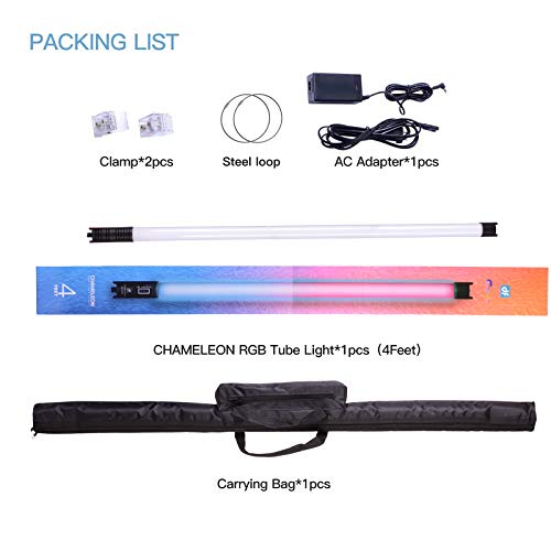 Df Digitalfoto Chameleon Rgb Tube Light Led,2800-9990K 4 Feet 116Cm Color Temperature Rechargeable Continous Light For Photography #TOP4