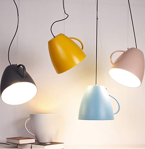 Lustre LED café en fer avec éclairage décoratif anti-éblouissement pour table