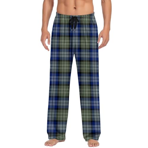 Campbell Men’s Elastic Waist Plaid Pajama Pants Loose Straight Checkered Lounge Sweatpants Comfy Pjs Bottoms with Pockets4