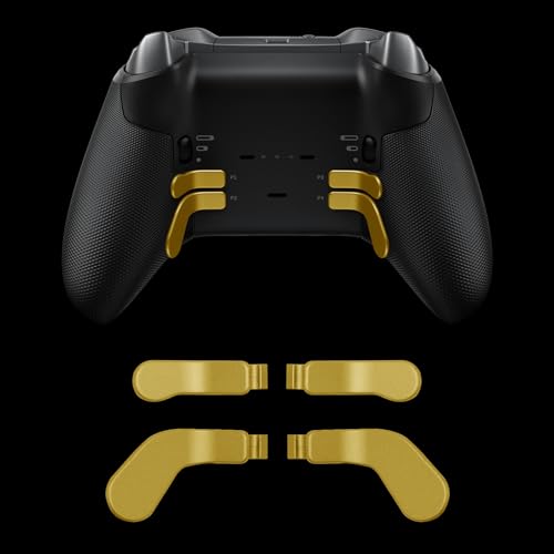 Image of 16 in 1 Metal Thumbsticks Suitable for Xbox One Elite Series 2, Elite Series 2 Core Controller Accessories Parts, 6 Metal Thumbsticks, 4 Paddles, 2 D-Pads and 4 Tool(Gold)