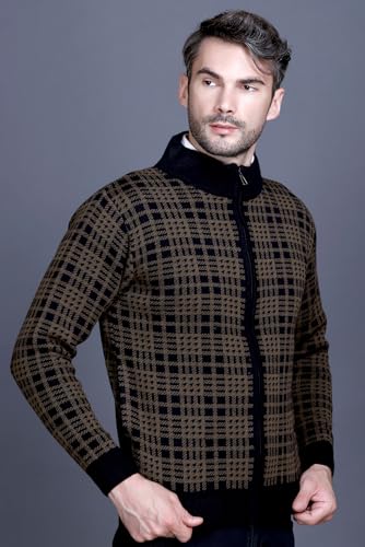 Image of GODFREY Full Sleeve Zipper Sweater for Man Winter Wear -Mens Woolen Sweaters Turtle Neck