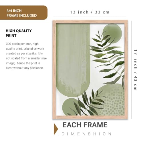 Image of kotart Painting Boho Wall Art Home Decoration Paintings With Frame For Living Room Bed Room Hotel Wall Decor Digital Reprint Set of 3 (13X17 inch)