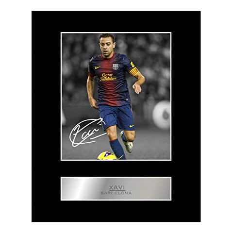 Xavi Signed Mounted Photo Display Barcelona FC Cover