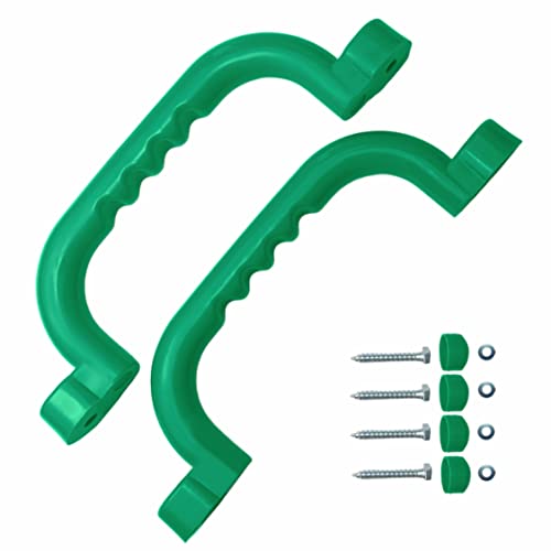 OTITU Agarraderas para Áreas De Juegos Conjunto De Agarraderas 2 Piezas - Rejas De Escalada Agarraderas Área De Juegos para Niños Antideslizantes Casas sobre Pilotes Casas De Juegos Verde