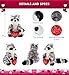 DolliBu I Love You Valentine Plush Raccoon - Cute Stuffed Animal with Red Heart and Name Personalization Gift for Valentines Day, Birthday, Anniversary, Romantic Date - 9 Inches