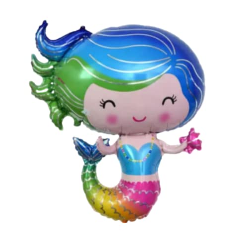 Image of Party Decorz Mermaid 23X18 Inch (Big Size) 1pcs Foil Balloon For Kids Mermaid Theme Party Decoration