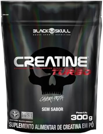 Creatine Turbo BlackSkull - Creatina Monohidratada em pó, com car...