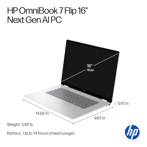 Image of HP OmniBook 7 Flip 16 inch 2-in-1 Laptop, Intel Ultra 7 258V, 32GB DDR5 1TB SSD