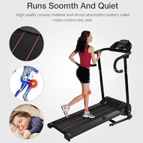 Image of Folding Treadmill Electric Treadmills for Home Sports Folding Treadmill Motorised Running Machine Electric Power Fitness Exercise New 10km with LED Display