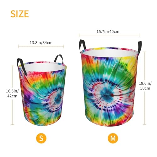 Panier à linge haut imprimé hippie Tie Dye pour chambre - 6