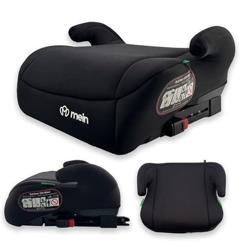 Mein Alzatina Auto Bimbi Isofix Rialzo Auto per Bambini 22-36kg Sistema Isofix Universale Seggiolino Auto gruppo 2-3 Adatto da 5-12 Anni per Bambini 125-150 cm (NERO)