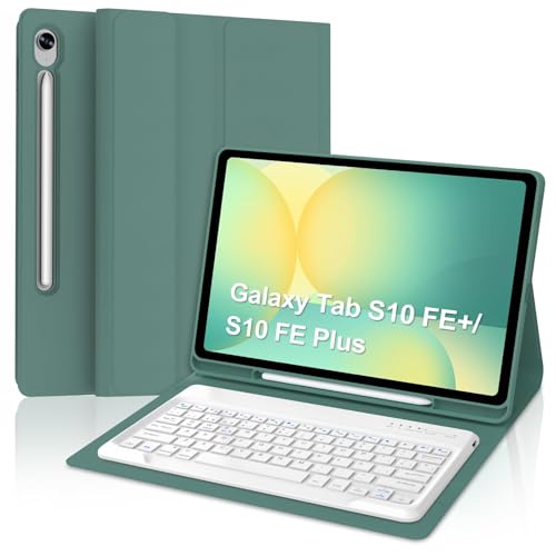 Keyboard Case for Samsung Galaxy Tab S10 FE+ Plus 13.1'', Detachable Wireless Touch Keyboard for Tablet S10FE Plus Cover with Pen Holder, Multi-Touch Trackpad, Folio Case with Keypad for Tab 13.1'' - image 1