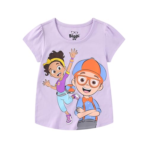 Blippi and Meekah Girls 3 Pack Short Sleeve T-Shirts for Toddlers and Little Kids2