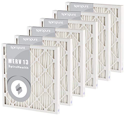 SpiroPure MERV 8 Pleated Air Filters – 6 Pack, 19.25x29.25x1 Inch, Made In USA For AC & Furnace