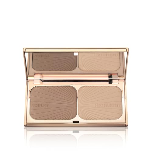 Image of Charlotte Tilbury Filmstar Bronze & Glow Sculpting Contour & Highlighter Duo - Blendable Bronzer & Glow Highlight Palette for a Sun-Kissed Summer Glow