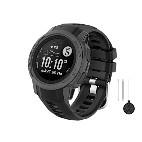 LICHIFIT Garmin instinct 2S�p�o���h �ւ��o���h �x���g �V���R���� �_�炩�� �ʋC �ϋv�� �X�|�[�c�o���h �X�}�[�g�E�H�b�` �A�N�Z�T���[ �i�u���b�N�j