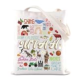 TGBJE Utah State Vacation Tote Bag Beehive State Gift Utah Travel Souvenir Gift Moving to Utah Gifts Utah Lover Shopping Bag (Utah tote)