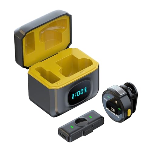 Microphone dans le téléphone - clip magnétique petit de revers | Haut-parleur annulant le bruit avec batterie 12H pour le vlog, la musique, les médias, la caméra, le streaming en direct, les méd