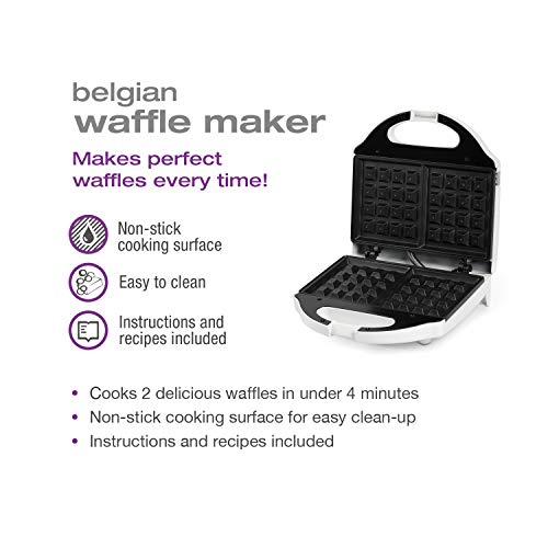 Salton Belgian Waffle Maker, 5 kg, White