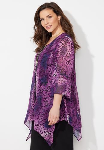Catherines Women's Plus Size Seasonless Cascade wrap3