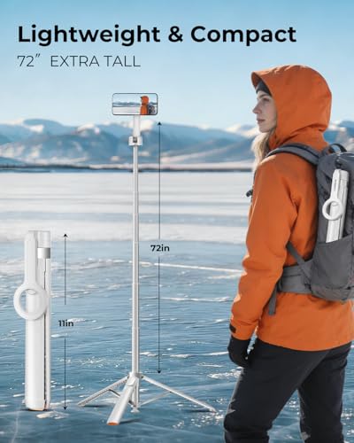 Trípode magnético con control remoto para iPhone MagSafe de 72" 5