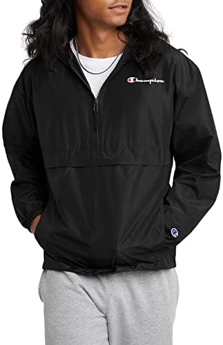 Champion Men's Packable Jacket, BLACK 