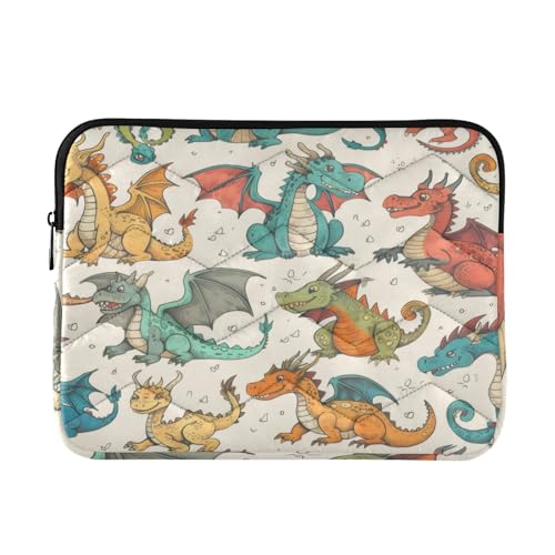 Funda para portátil 13-14 pulgadas patrón dragones impermeable y resistente