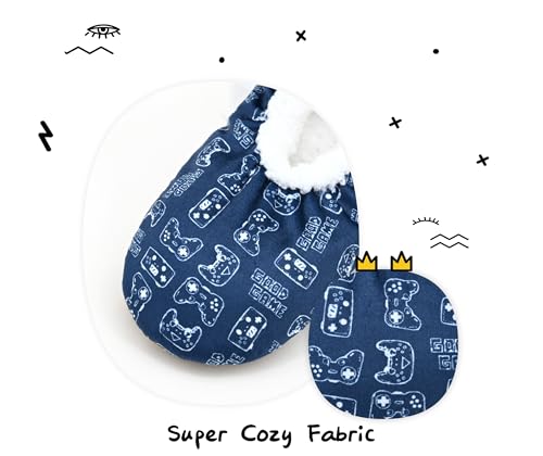 Boys House Slippers With Non Skid Bottoms, Cute Animal Slipper Socks With Grippers For Big Kids, Cozy Soft Sole Warm Fuzzy House Shoes2