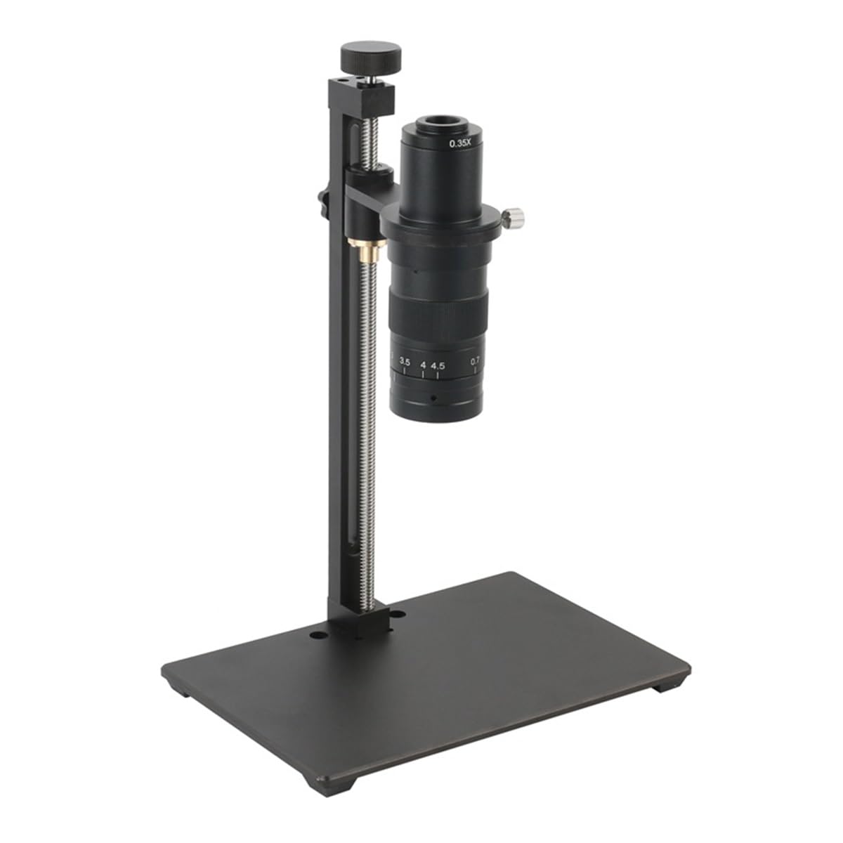 Microscope Mini Aluminum Alloy Microscope Table Holder Bracket 50mm Focusing Bracket C Mount Lens(with 120x)