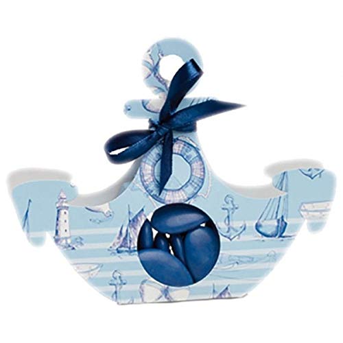 Au plaisir des yeux 6 Boites à dragées Ancre Marin et plexi