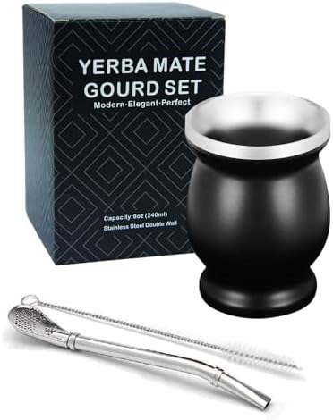 Kit de cuia natural La Fee para erva-mate, marrom (cuia tradicion...