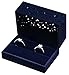 Hollow Velvet Ring Box Velvet Jewelry Box for Rings Couple Double Ring Bearer Box Engagement Gift(Dark Blue)