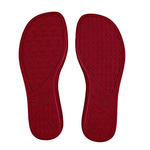 Image of Hot Chocolate Design Women's Mary Jane Flat Shoes - Mary Jane Flat Dress Shoes with Non-Marking Rubber Sole Adjustable Buckle-Strap, Adjustable Buckle-Strap and Cushioned Inner Sole with Arch Support