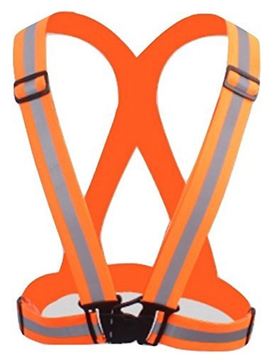 L&L® Hi Viz Vest High Vis Safety Visibility Waistcoat Jacket Reflective Belt UK (Orange)