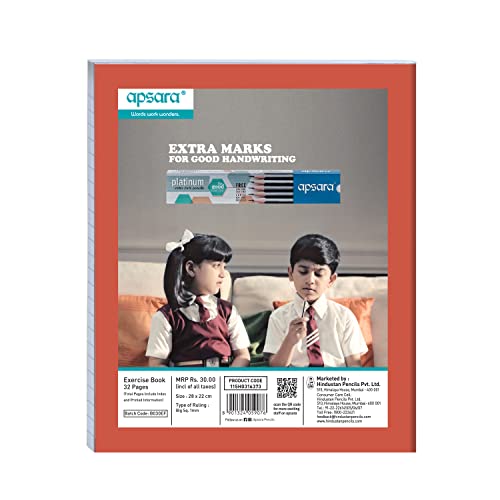 Image of Apsara Graph Paper Books for School & College | Graph Books A4 Size | 28 CM x 22 CM Approx - 32 Pages | Numbered Pages and Ruled Margins | Graph Sheets with 1 cm Square for Maths | Set of 24 Graphbook